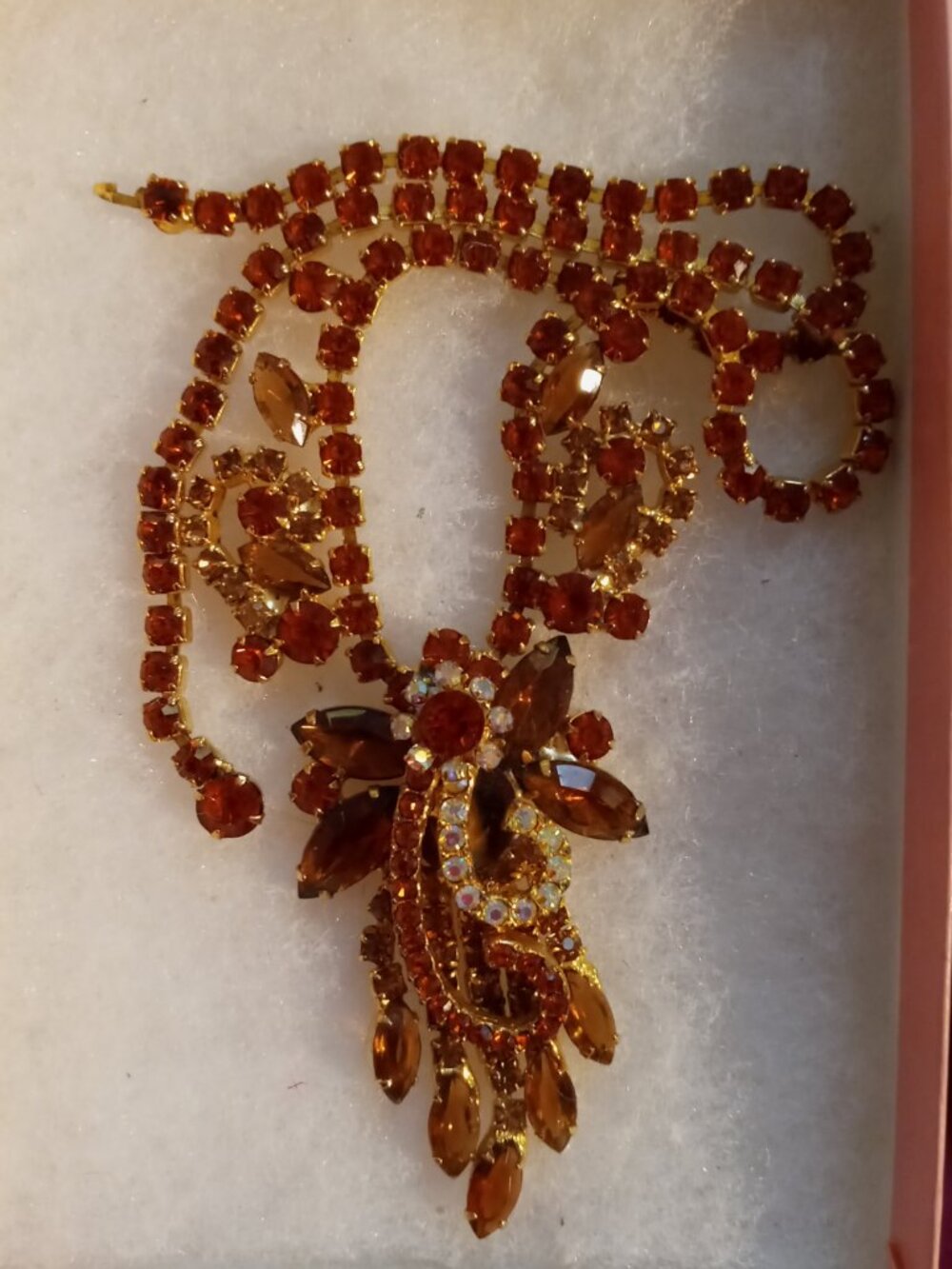RARE! GORGEOUS VINTAGE ELEGANCE JULIANA RHINESTONE DEMI PARURE SET - Picture 2 of 8